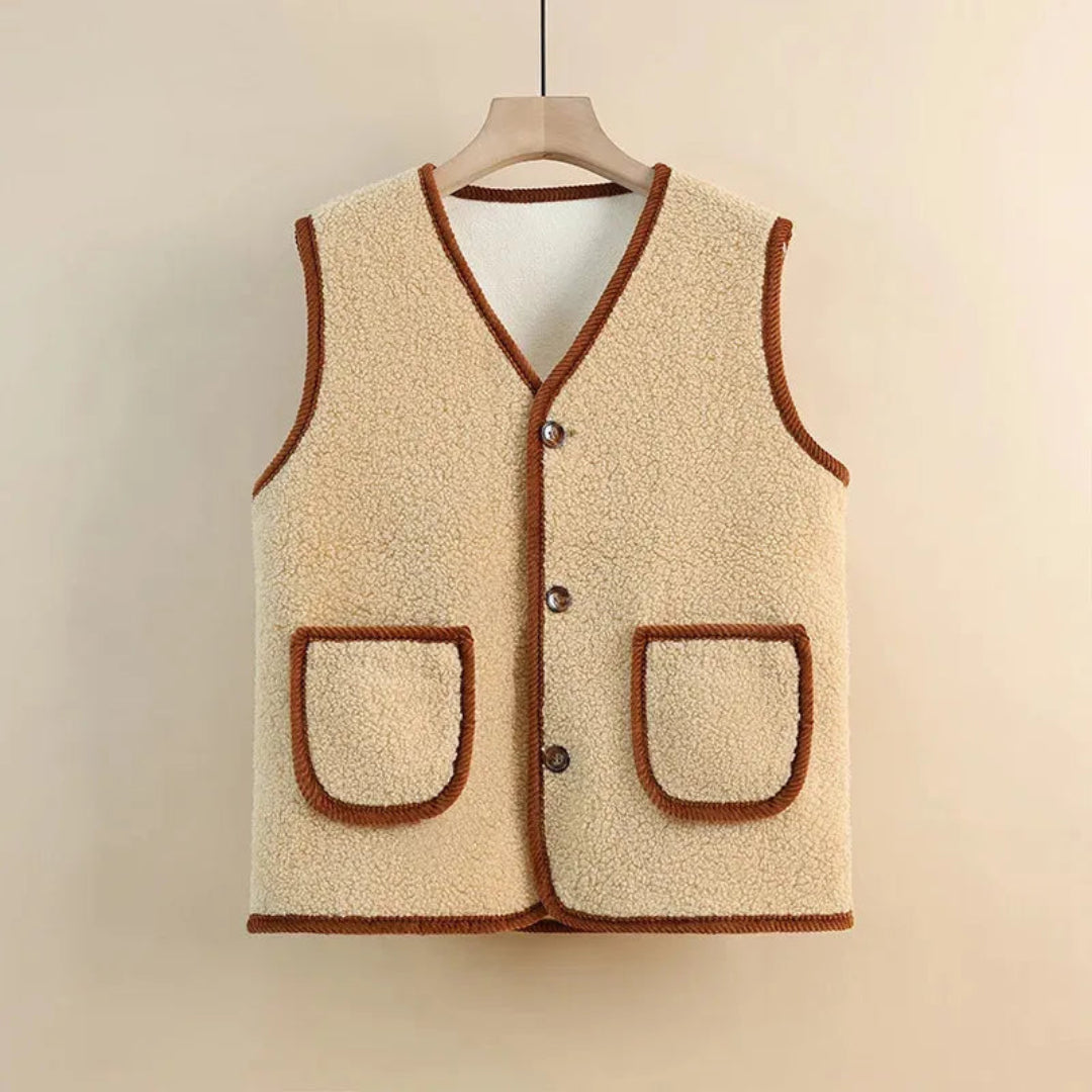 Wool Blend Sherpa Vest Women