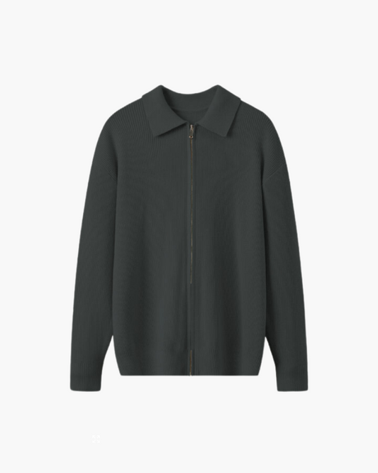 Cardigan men and structured collar
