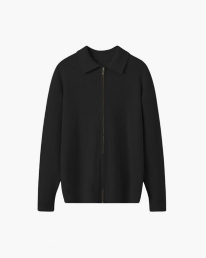 Cardigan men and structured collar
