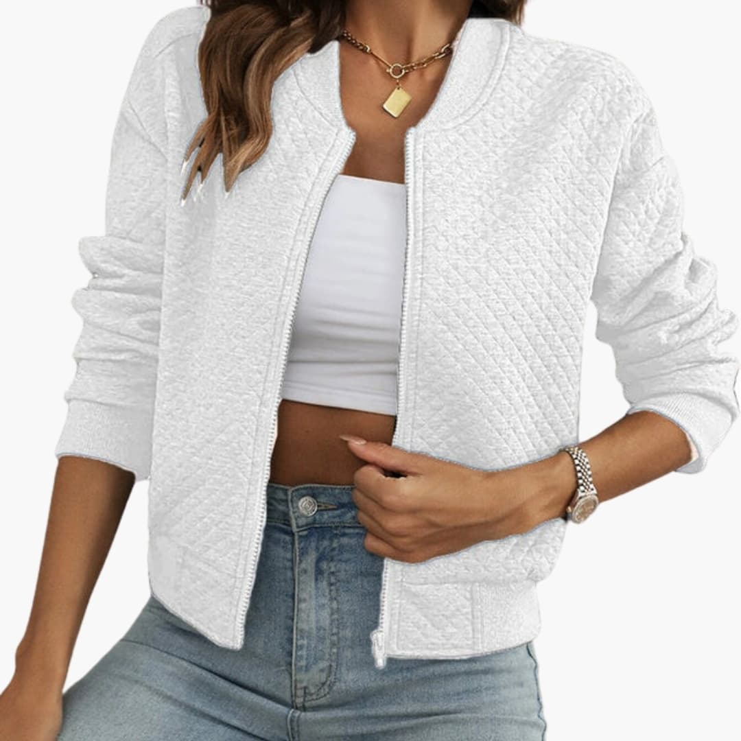 Women's Classic Zip Up Bomber Jacket