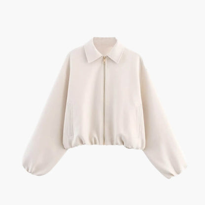 Women's Classic Jacket with Collar Detail - Olytrend