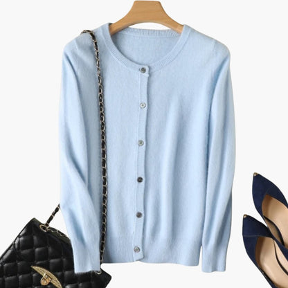 Women's Cozy Button Front Sweater Cardigan