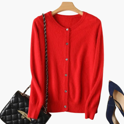 Women's Cozy Button Front Sweater Cardigan