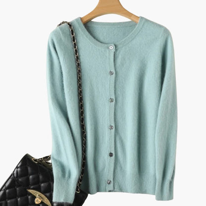 Women's Cozy Button Front Sweater Cardigan