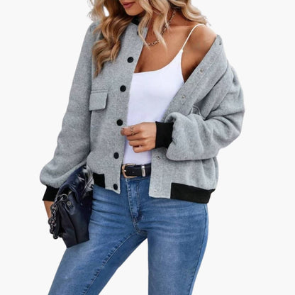 Women's Fashion Zip Up Jacket with Pockets