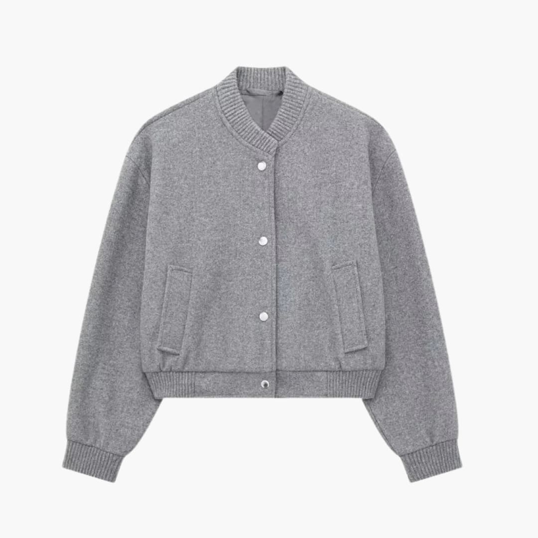 Casual Fit Women's Bomber Jacket with Soft Warmth