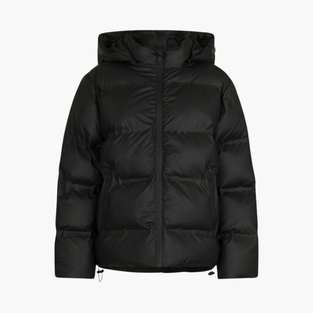 Warm Winter Coat with Hood and Zip - Olytrend