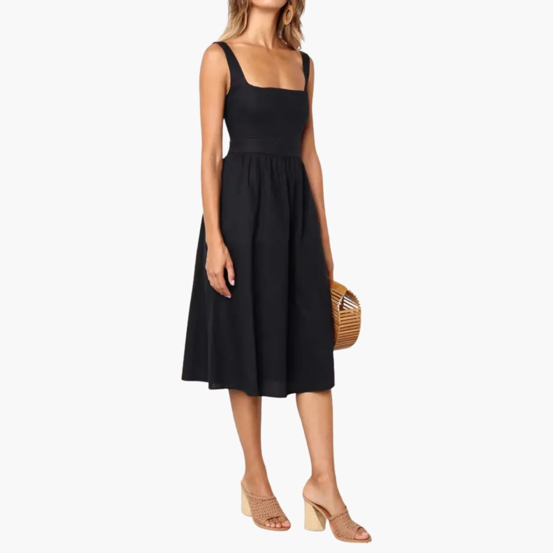 Women's Casual Fit Ruffled Waist Dress