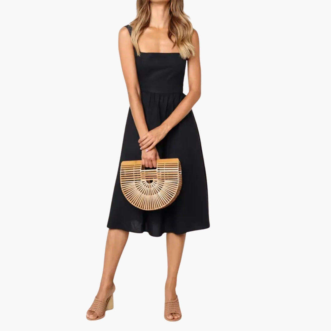 Women's Casual Fit Ruffled Waist Dress