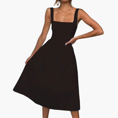 Women's Casual Fit Ruffled Waist Dress - Olytrend