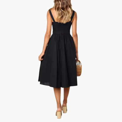 Women's Casual Fit Ruffled Waist Dress