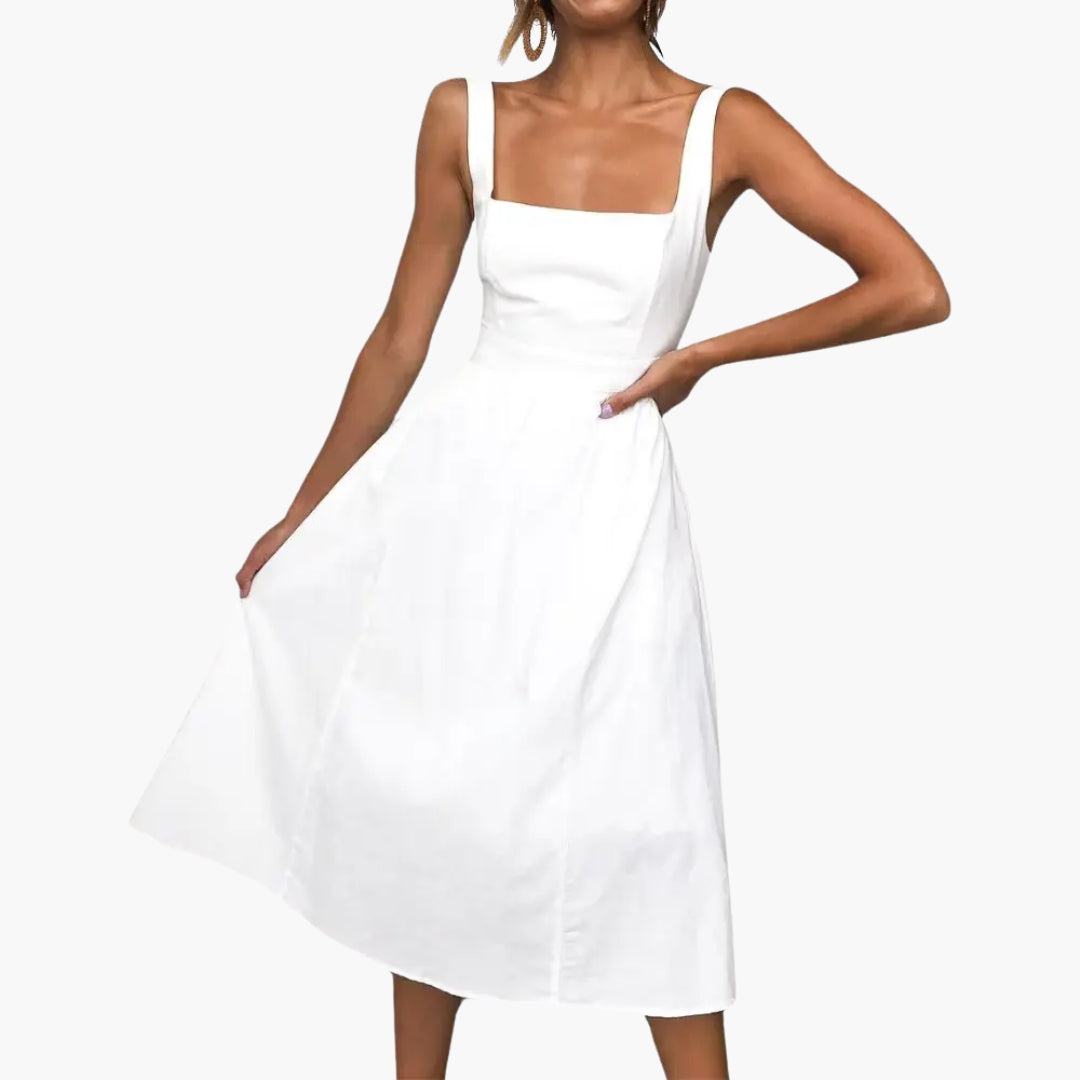 Women's Casual Fit Ruffled Waist Dress