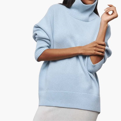 Women's Crew Neck Sweater with Textured Bottom and Full Sleeves
