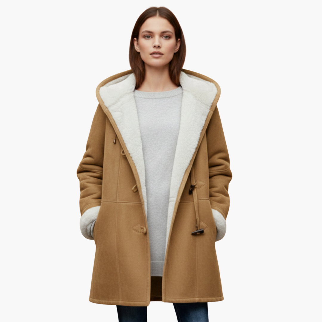 Warm Women's Parka Jacket with Pockets