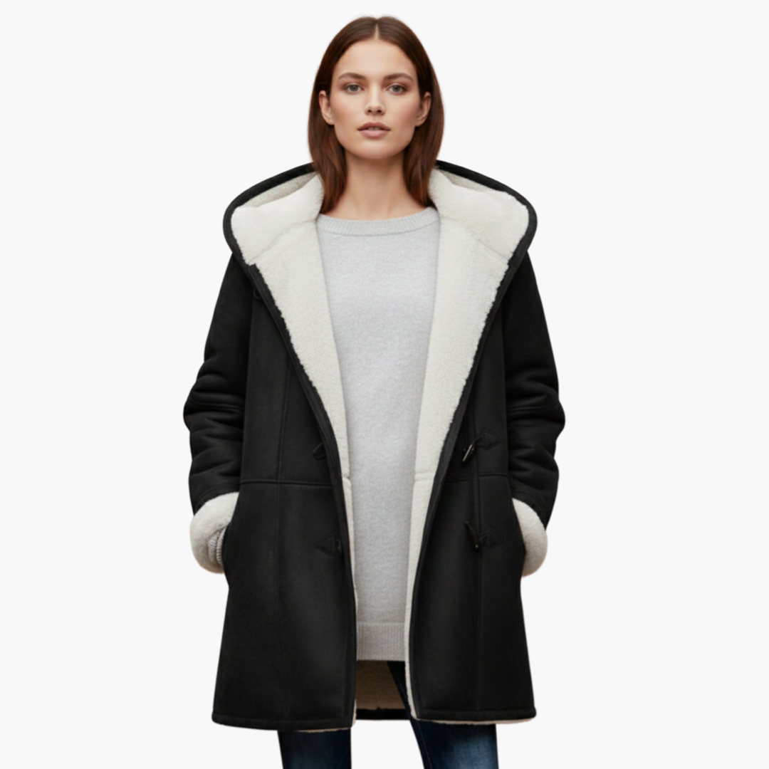 Warm Women's Parka Jacket with Pockets