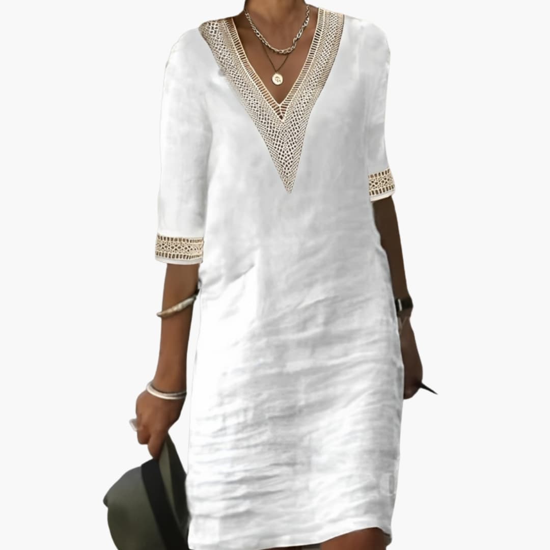 Casual Fit Knee Length Summer Dress - Olytrend