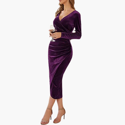 Casual Ladies Knee Length Round Neck Dress