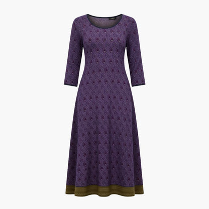 Casual Fit Knee Length Dress with Round Neckline