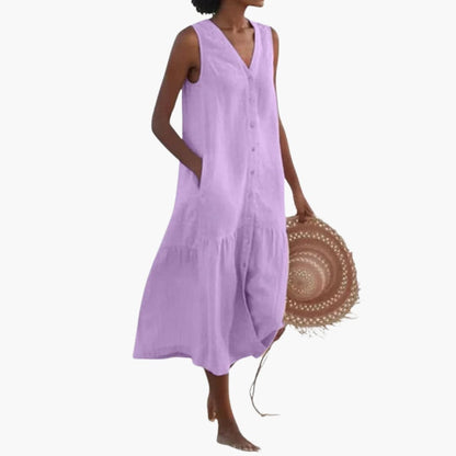 Casual Button Front Shirt Dress for Women
