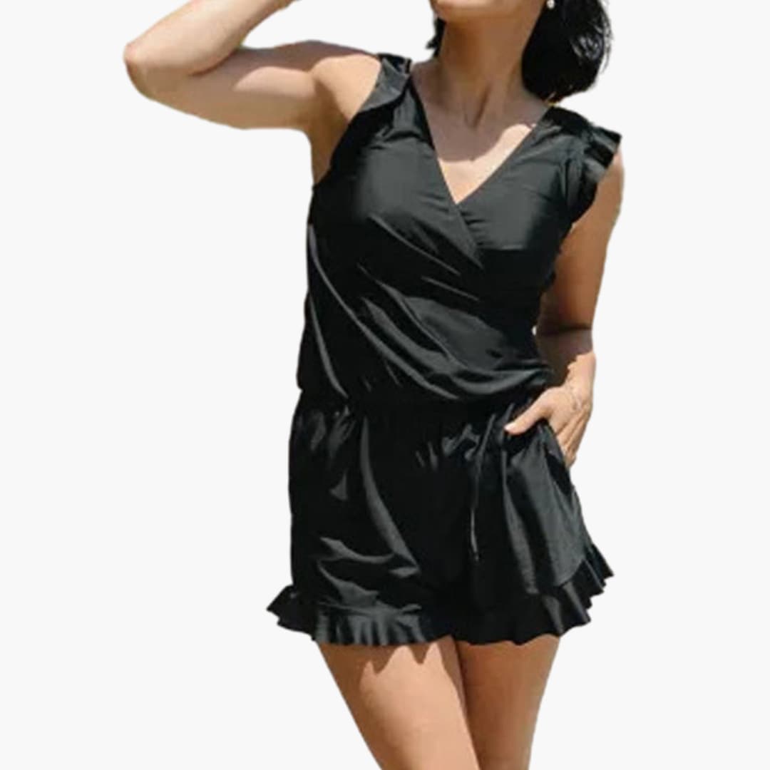 Women's Slim Fit Swimsuit with Built-In Bra Support