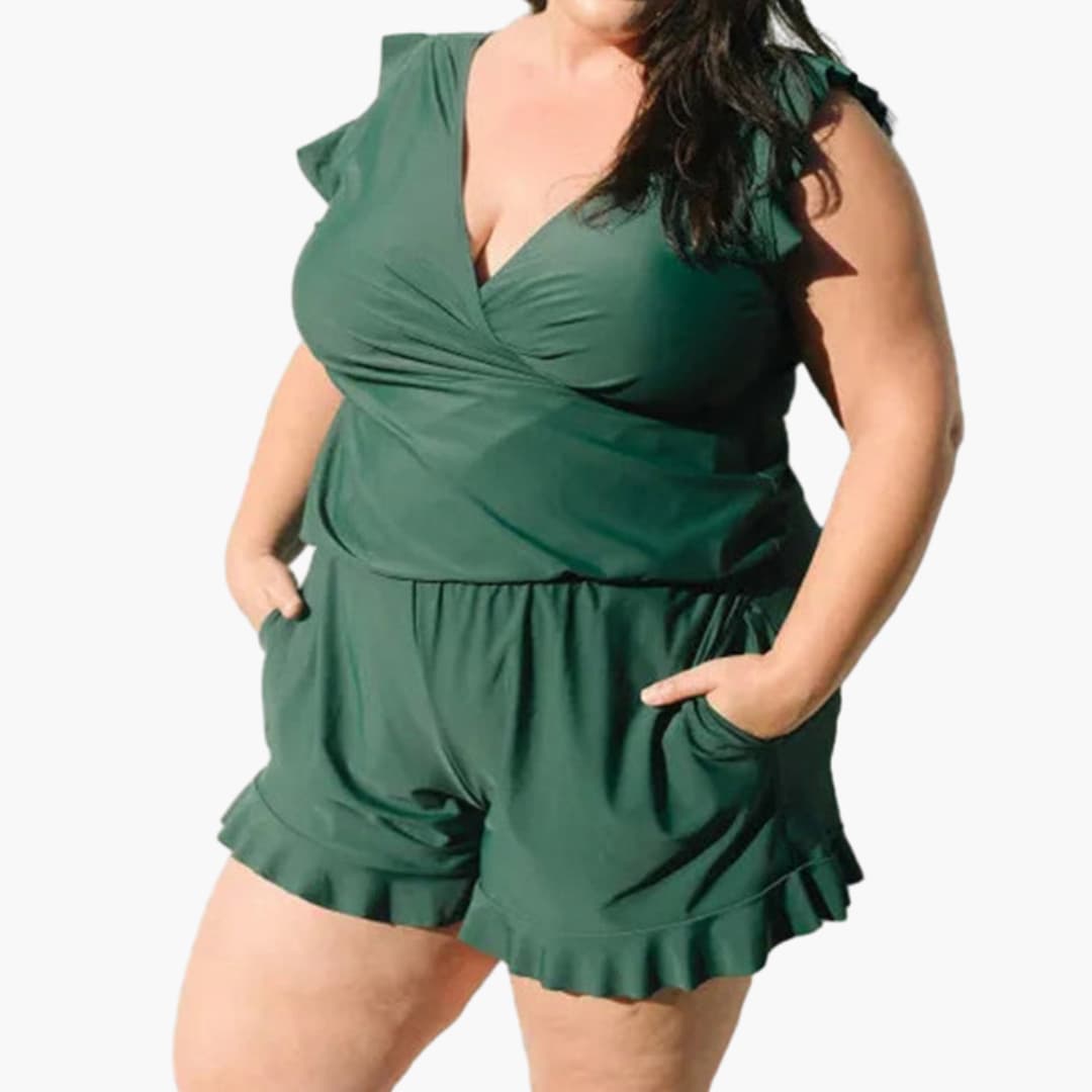 Women's Slim Fit Swimsuit with Built-In Bra Support