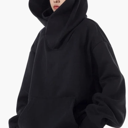 Women's Loose Fit Hooded Sweatshirt with Pockets