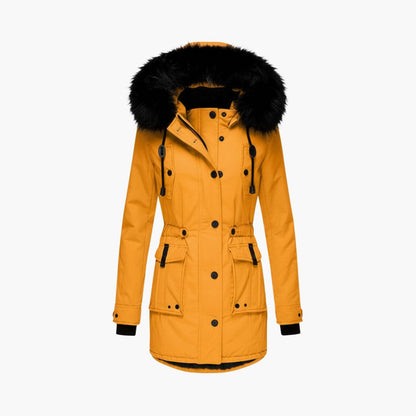 Waterproof Hooded Women's Winter Coat with Pockets - Olytrend