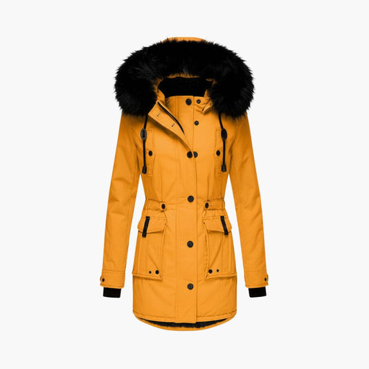Waterproof Hooded Women's Winter Coat with Pockets - Olytrend