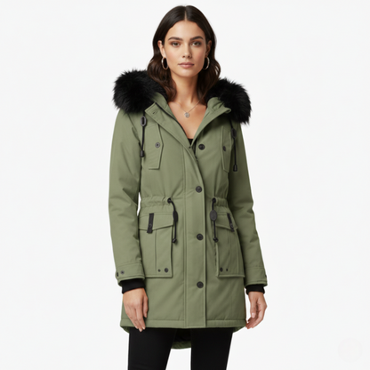 Waterproof Hooded Women's Winter Coat with Pockets