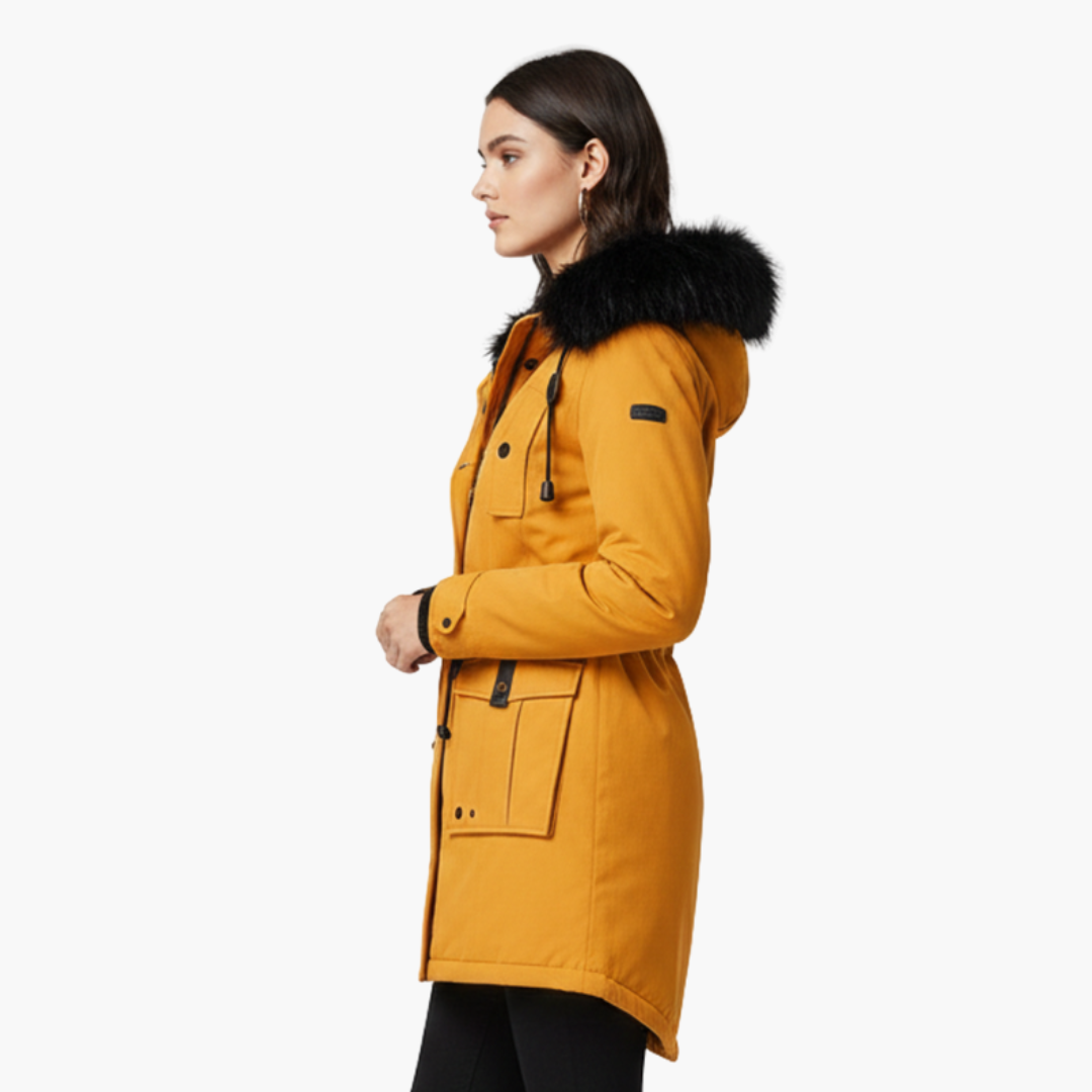 Waterproof Hooded Women's Winter Coat with Pockets