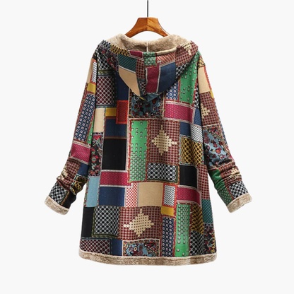 Warm Quilted Parka with Fleece Lining and Hood