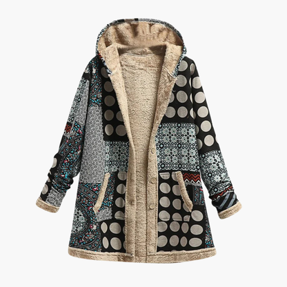 Warm Quilted Parka with Fleece Lining and Hood