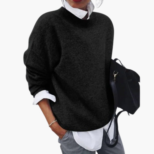 Women's Classic Crew Neck Long Sleeve Sweater - Olytrend