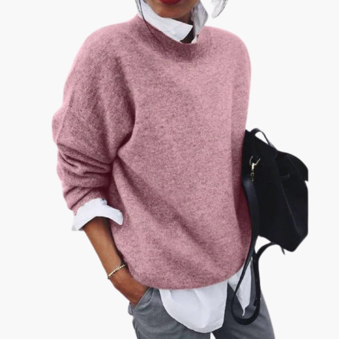 Women's Classic Crew Neck Long Sleeve Sweater