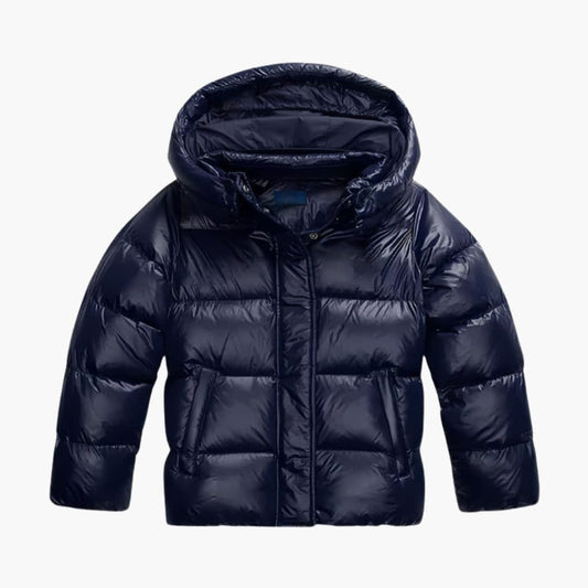 Warm Women's Padded Parka with Hood and Pockets - Olytrend
