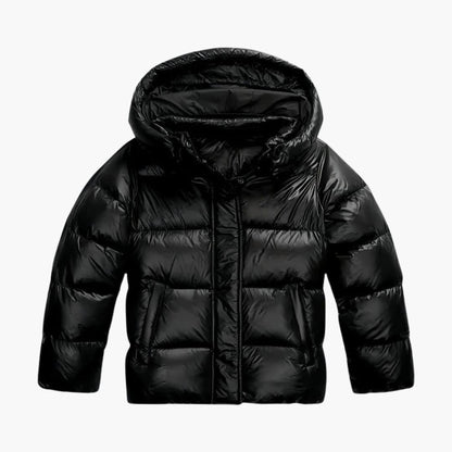 Warm Women's Padded Parka with Hood and Pockets