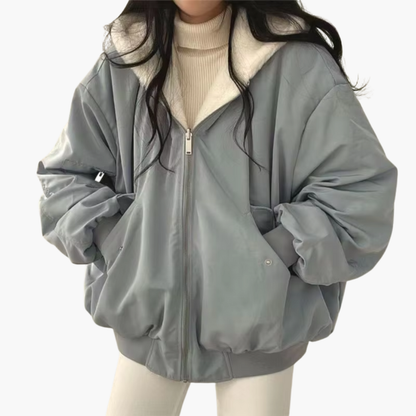 Versatile Double Sided Zip Up Hooded Jacket