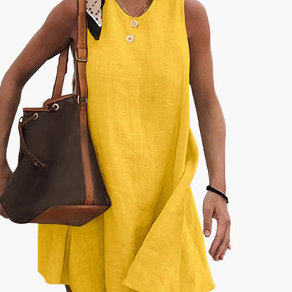 Casual Short Sleeve Collar Button Dress