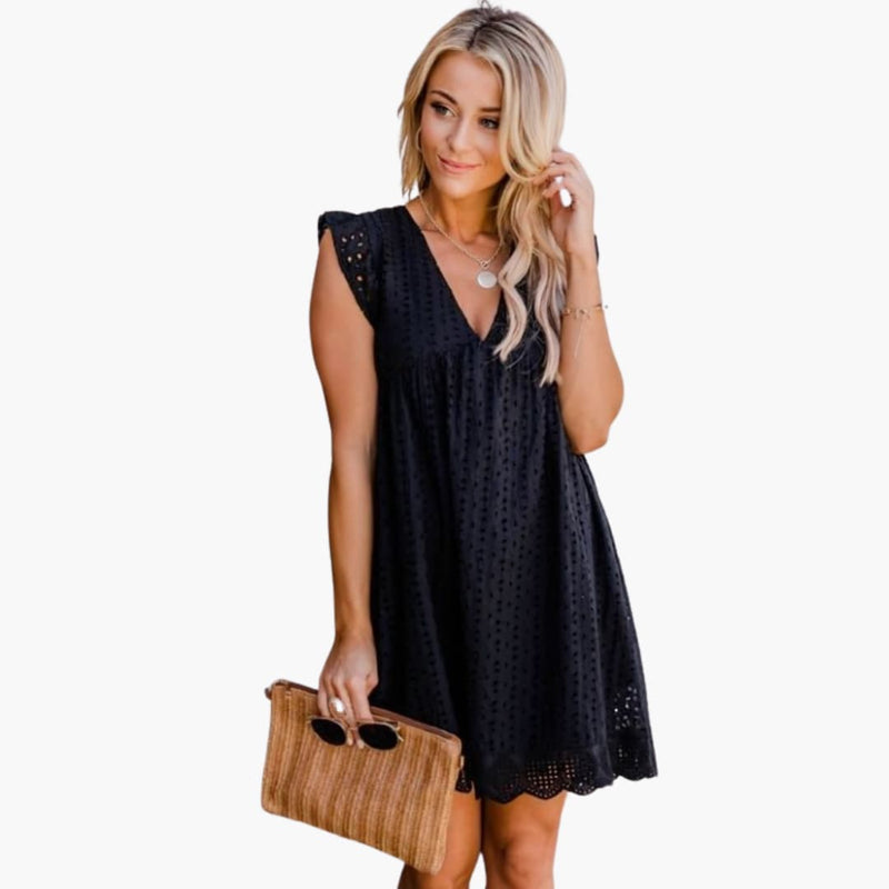 Casual Knee Length Summer Dress with Pockets