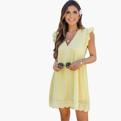 Casual Knee Length Summer Dress with Pockets
