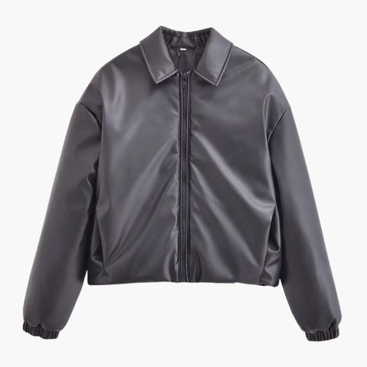 Casual Women's Bomber Jacket with Loose Fit - Olytrend
