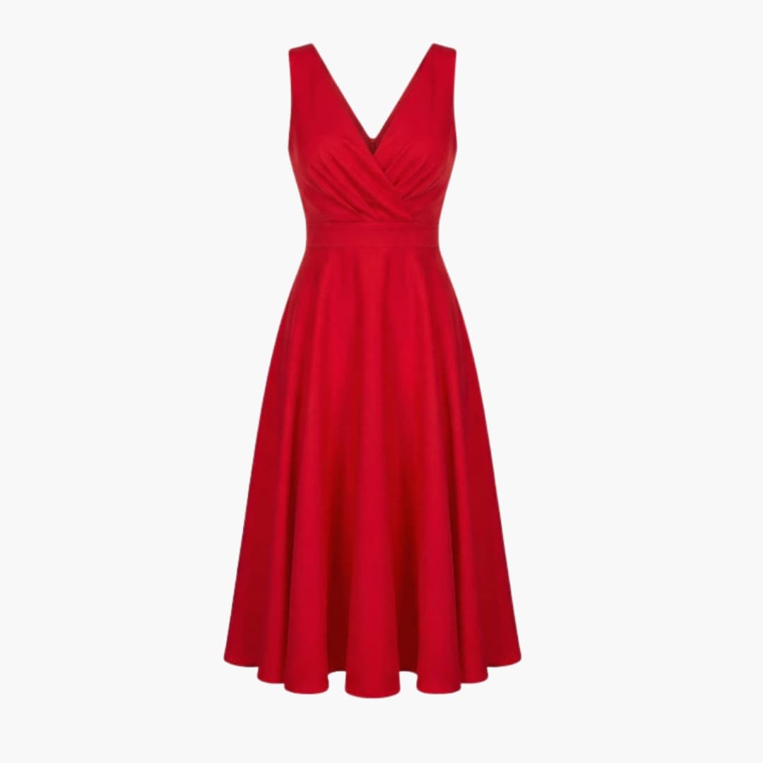 Casual Summer V Neck Midi Dress for Women