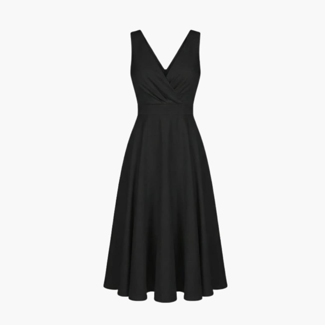 Casual Summer V Neck Midi Dress for Women