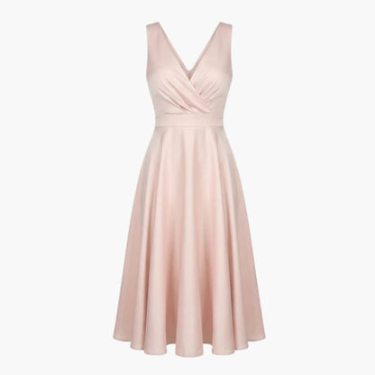 Casual Summer V Neck Midi Dress for Women