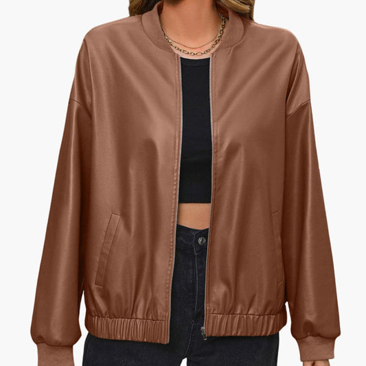 Women's Active Windbreaker Jacket with Stretch Cuffs and Zip Pockets - Olytrend