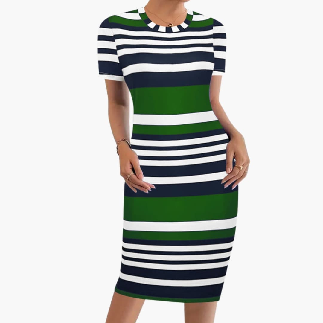 Casual Fit Stripe Summer Dress for Women