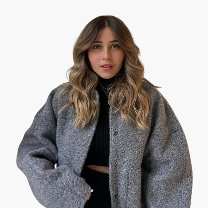Women's Fashionable Large Zip Up Bomber Jacket