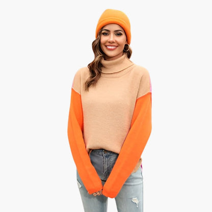 Women's Colorful Long Sleeve Turtleneck Sweater