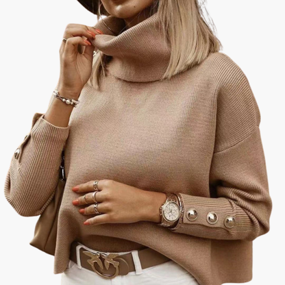 Women's Classic Long Sleeve Cable Knit Sweater