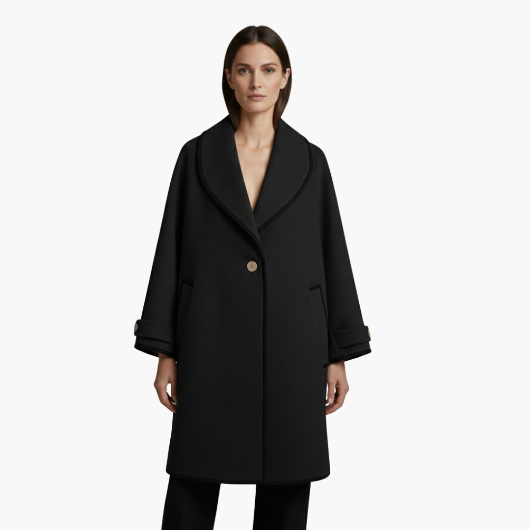 Warm Women's Parka with Faux Fur Hood and Contrast Details